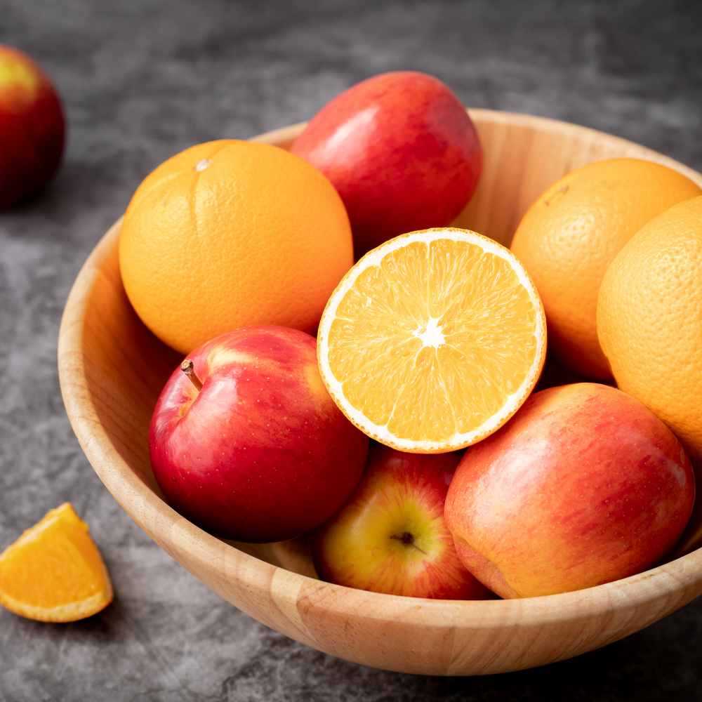 manzanas y naranjas ricas en pectinas